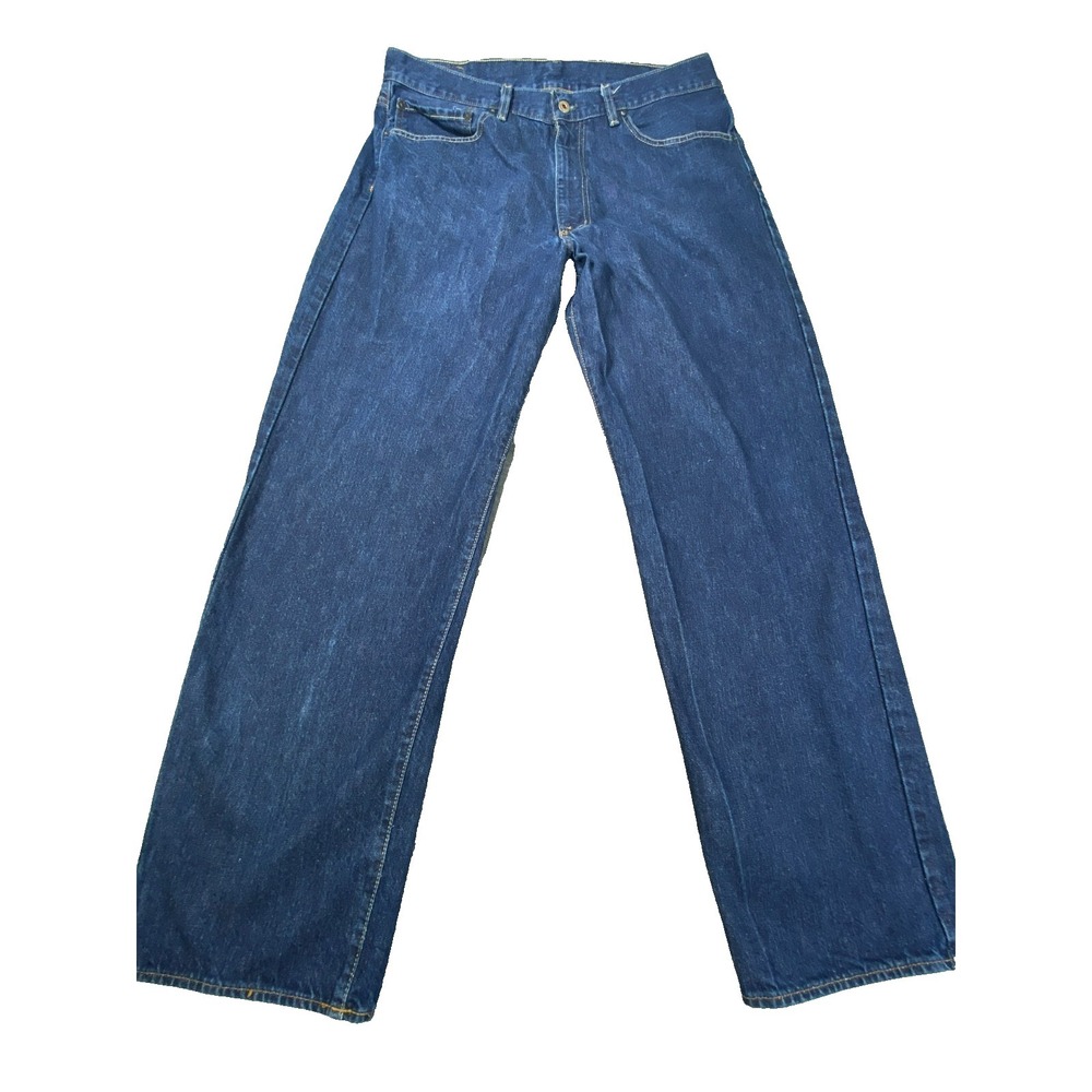 Ralph Lauren Polo Jeans Fits 36x31 Blue Classic Fit Tapered Dark Wash Denim Farm